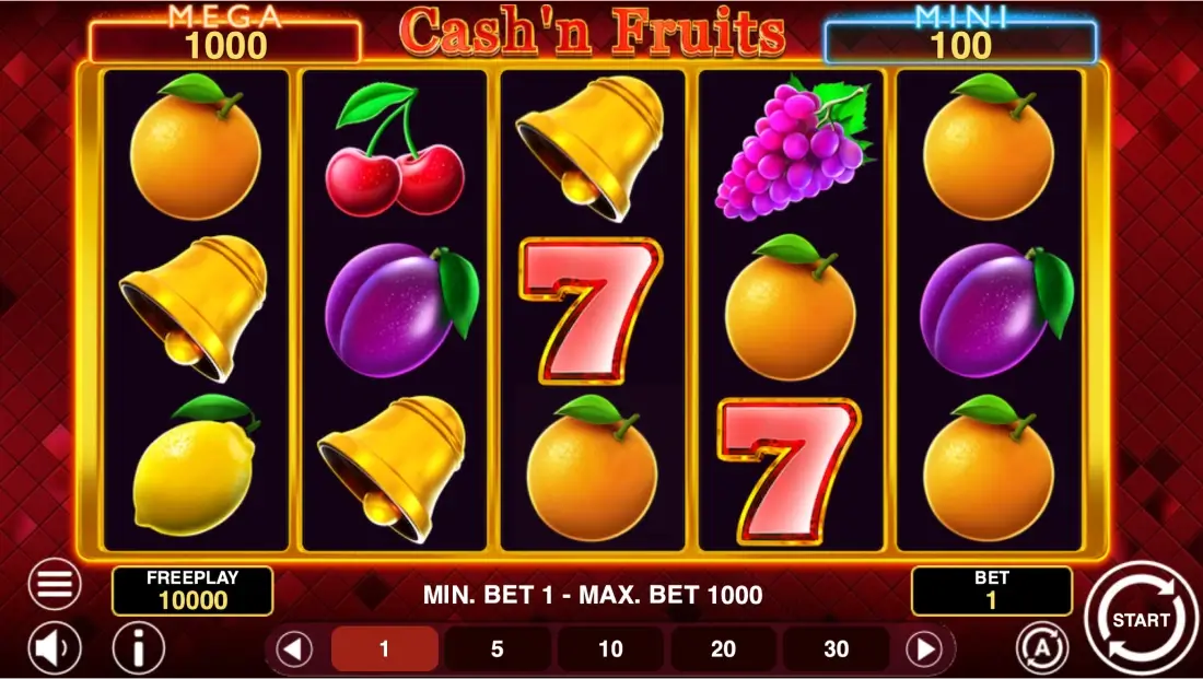 Cash'n Fruits 100 Hold Win 1spin4win